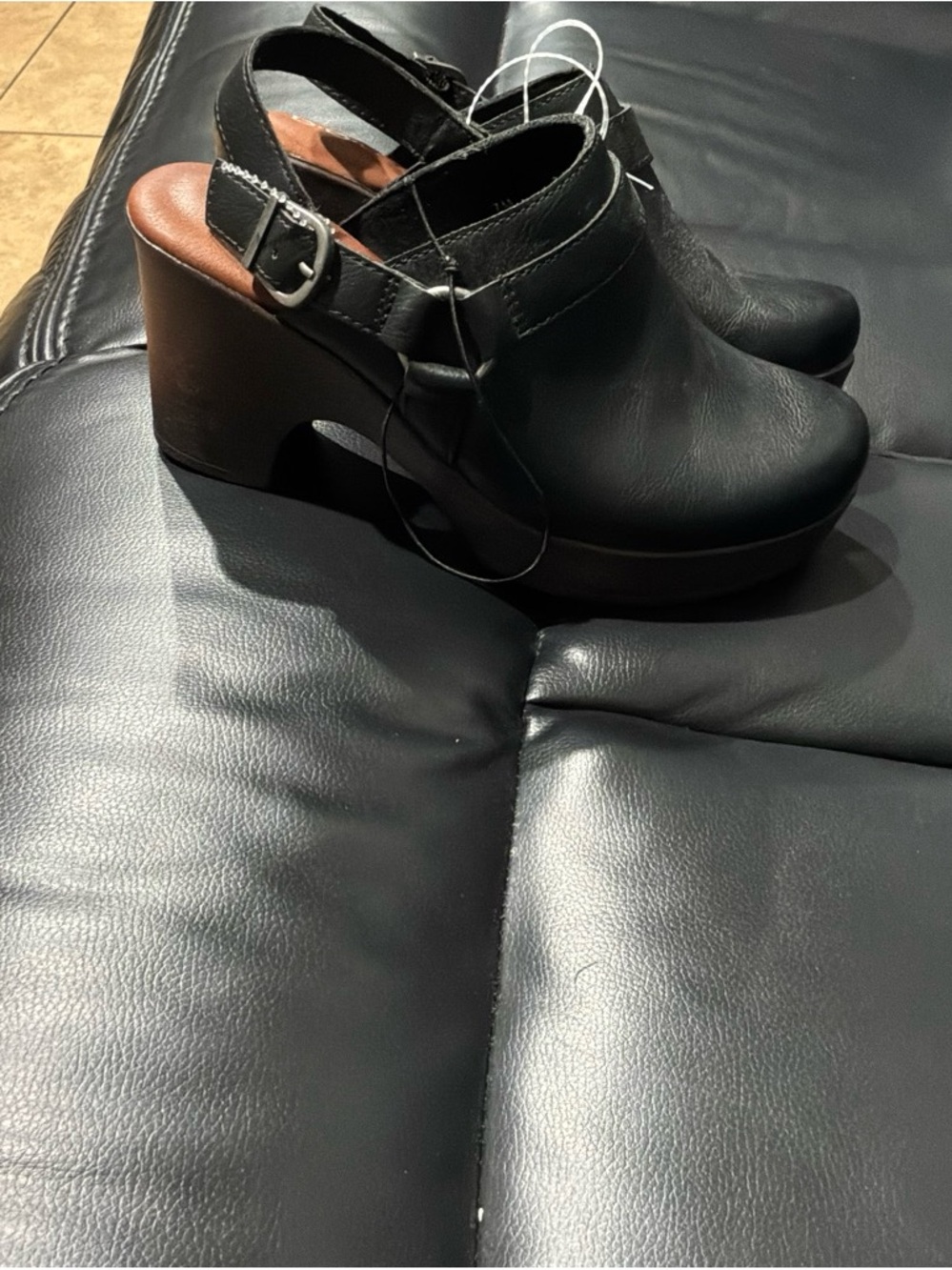 Black Slingback Platform Wedge Heels - Women's Fashion Shoes